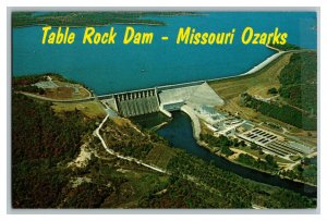 1982 Table Rock Dam Missouri Ozarks Vintage Standard View Postcard