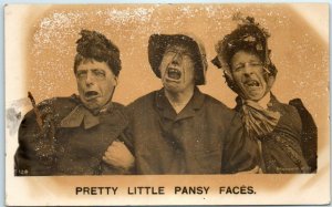 M-32148 Pretty Little Pansy Faces Women with Pansy Faces Picture