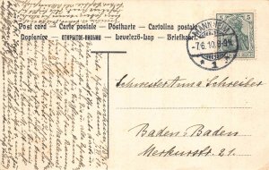 Germany 1910 Mannheim Schloss mit Kaiserdenkmal Policemen vintage postcard