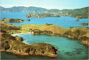 postcard New Zealand - Otehei Bay, Bay of Islands - aerial view