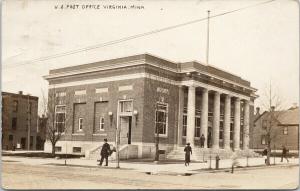 US Post Office Virginia MN Minnesota Real Photo Postcard E62 *as is