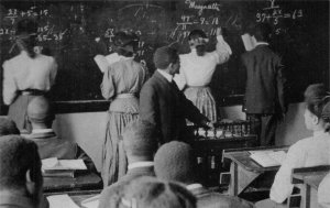 MATH CLASS AT TUSKEEGEE INSTITUTE ALABAMA BLACK AMERICANA LIEB POSTCARD