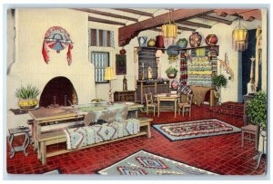 1946 Corner Of The Indian Room La Fonda Hotel Santa Fe New Mexico NM Postcard