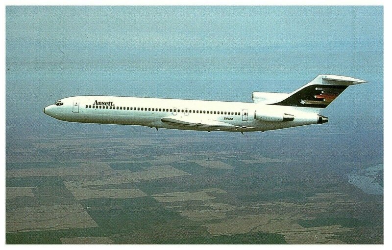 Ansett Boeing 727 200 LR Airline Issued Airplane Postcard