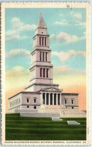 Postcard - George Washington Masonic National Memorial - Alexandria, Virginia