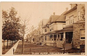 Frederick Maryland Clark Place Real Photo Vintage Postcard AA68301