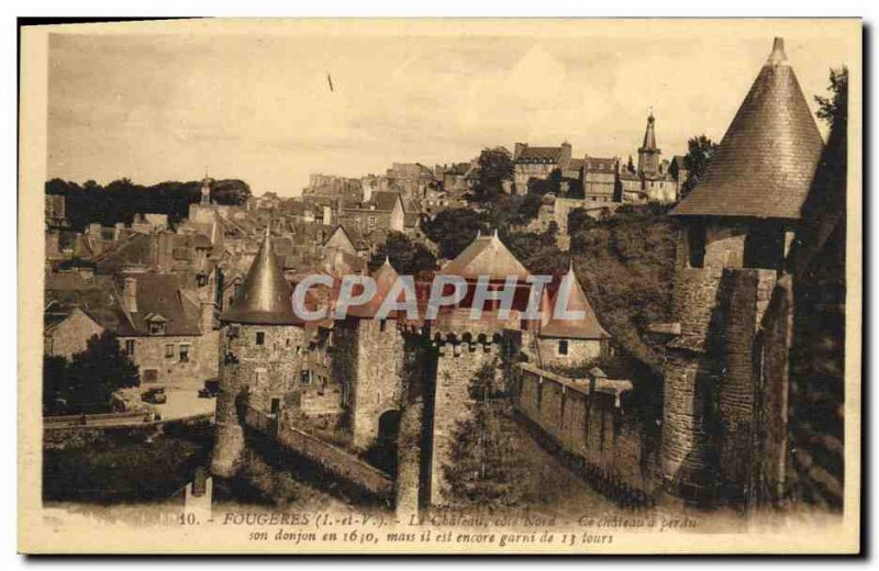 Old Postcard Fougeres Chateau Cote Nord