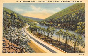 William Penn Highway and Juniata River Lewistown, Pennsylvania PA s 