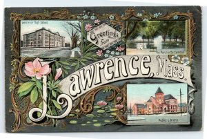 Greetings from Lawrence, Massachusetts postcard