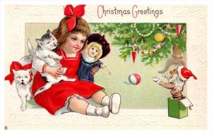 20409  Christmas child , toys , cats