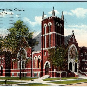 c1910s Waterloo, IA First Congregational United Church Christ Photo Postcard A61