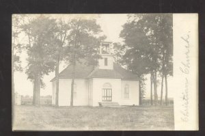 RPPC JACKSONVILLE MISSOURI 1911 CHRISTIAN CHURCH HALLSVILLE REAL PHOTO POSTCARD