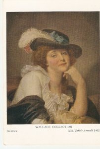 Greuze. Mlle. Sophie Arnauld  Fine painting, modern English postcard