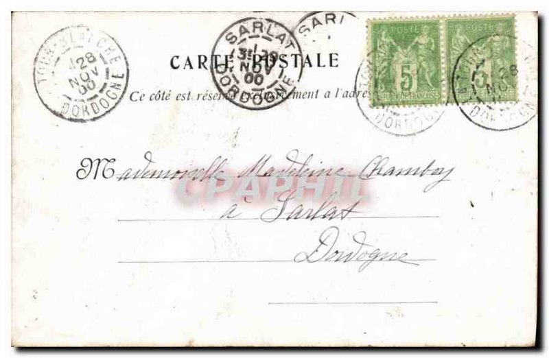 Old Postcard Saint Malo the high street