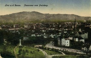 austria, LINZ an der Donau, Panorama vom Freinberg (1910s) Dutch Shoe Store Add