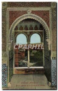 Spain Espana Spain Granada Alhambra Old Postcard Ajimez of toorre of courtiva