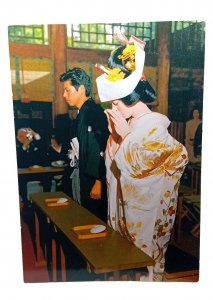 Japanese Shinto Wedding Japan Vintage Postcard 1960s