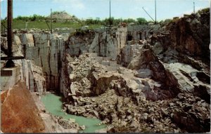 Vtg Barre Vermont VT Rock of Ages Granite Quarry Mining 1950s Unused Postcard