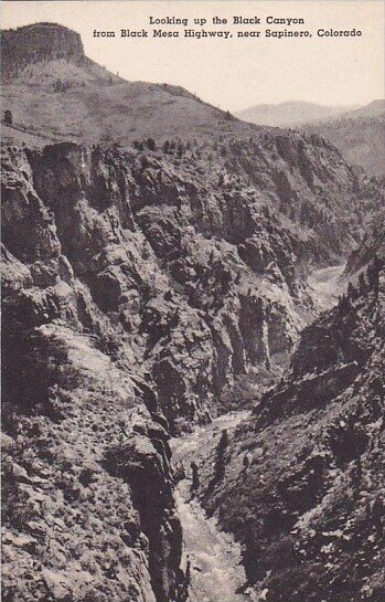 Colorado Sapinero Looking Up The black Canyon From Black Mesa Highway Albertype