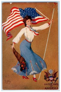 1906 Woman St. John United States Of America Wyalusing PA Antique Postcard