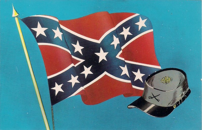 Confederate Battle Flag, Civil War Centennial, 1961, CSA, w Kepi, uniform Cap