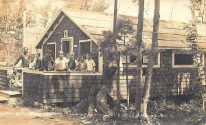 Readfield ME Bungalow Camp Maranacook in 1924 RPPC Postcard