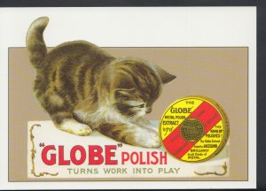 Advertising Postcard - Globe Metal Polish - Kitten Playing   RR3069