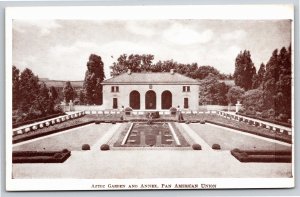 Washington DC~Aztec Garden & Annex Pan American Union B&W~Vintage Postcard