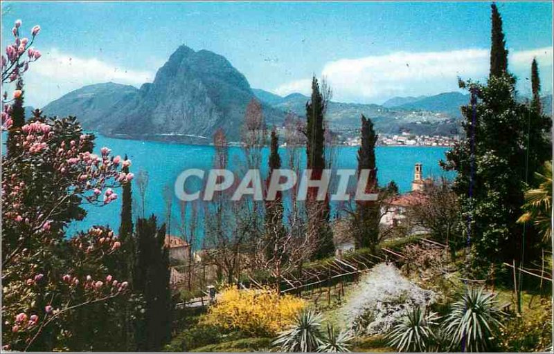 Modern Postcard Lugano S Salvatore Visto da Castagnola