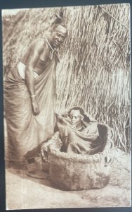 Mint RPPC Real Picture Postcard German West Africa Father & Son Scene