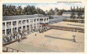 Tennis Courts Palm Beach Florida 1920s postcard