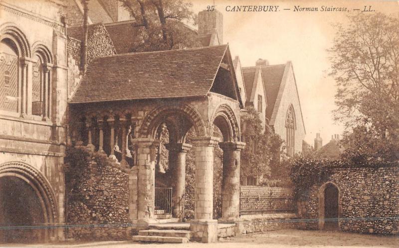 uk18534 norman staircase canterbury real photo uk