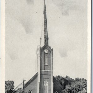 c1940s Edina, MO St. Mary's Church Clock Tower Silvercraft Dexter Spire PC  A201