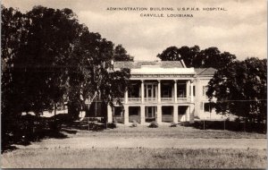 Vtg Carville Louisiana LA Administration Building USPHS Hospital 1940s Postcard