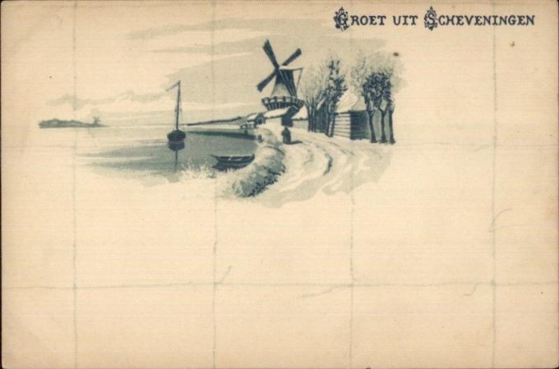 Groet Uit Scheveningen Netherlands c1900 Postcard