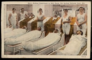 Vintage Postcard 1915-1930 Men's Bathing Department, Hot Springs, Arkansas (AR)