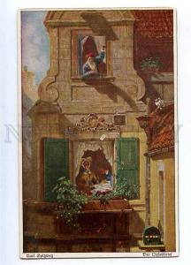 187831 Love Letter POSTMAN in Window by SPITZWEG Vintage PC