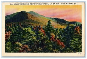 c1940 Mountains Top Mount Mitchell Land Sky Statesville North Carolina Postcard