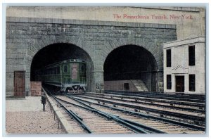 c1910's The Pennsylvania Tunnels Trains Railroad Scene New York NY Postcard 