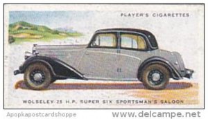 Player Cigarette Card Motor Cars 2nd Series No 50 Wolseley 25 HP Super Six Sp...