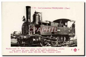 Postcard Old Train Locomotive Machine Tender 30011