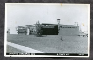 dc092 - BLOOMER Wis 1950s Catalytic Combustion Corp Real Photo Postcard