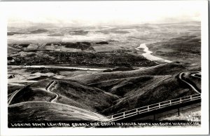 RPPC Looking Down Lewiston Spiral, North South Highway ID Vintage Postcard C41