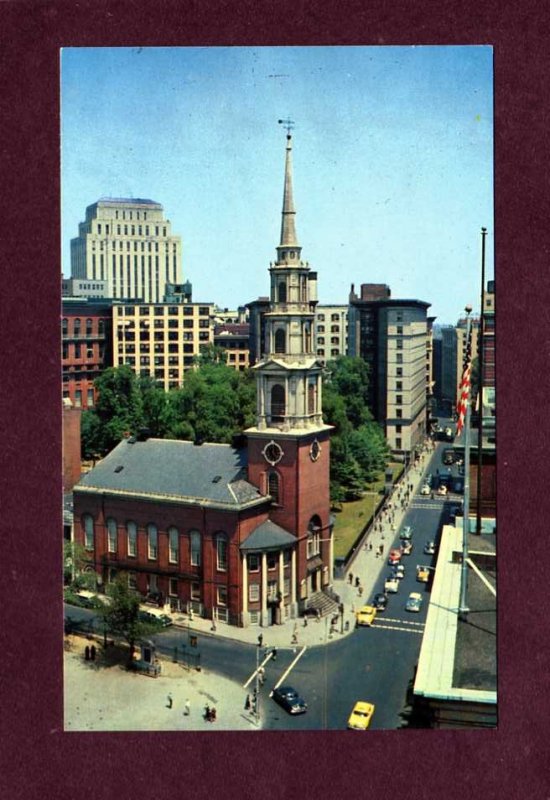 MA Brimstone Corner Part Street Church Boston Mass Massachusetts Postcard