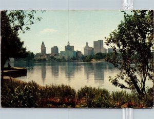 Vtg Oakland California CA Lake Merritt City Skyline 1960 View Postcard