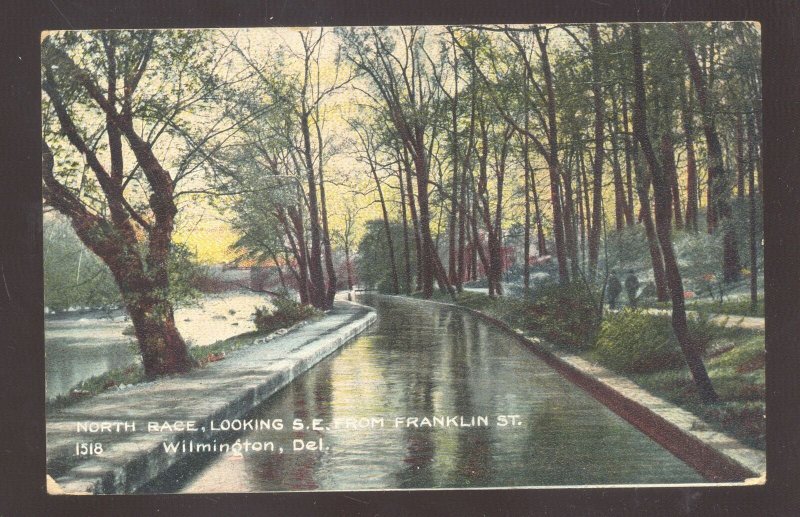EWILMINGTON DELAWARE NORTH RACE CANAL FROM FRANKLIN STREET VINTAGE POSTCARD