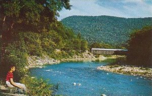 Covered Bridge Built In 1870 Over The West River Vermont