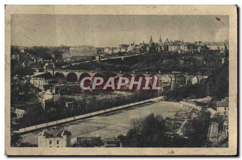 Postcard Old Luxembourg Faubourg Clausen and Upper town