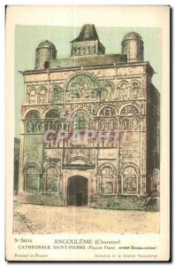 Old Postcard Angouleme (Charente) Cathedrale Saint Pierre (West Facade before...
