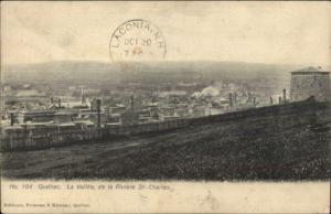 La Vallee Riviere St Charles Quebec St. Joseph De Beauce Cancel Postcard